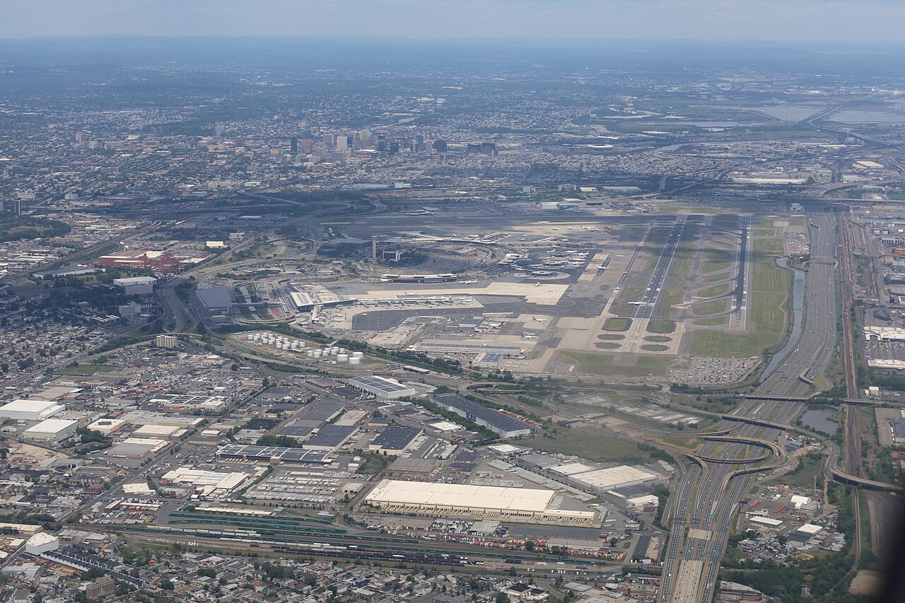Aerial view of Newark Liberty International Airport