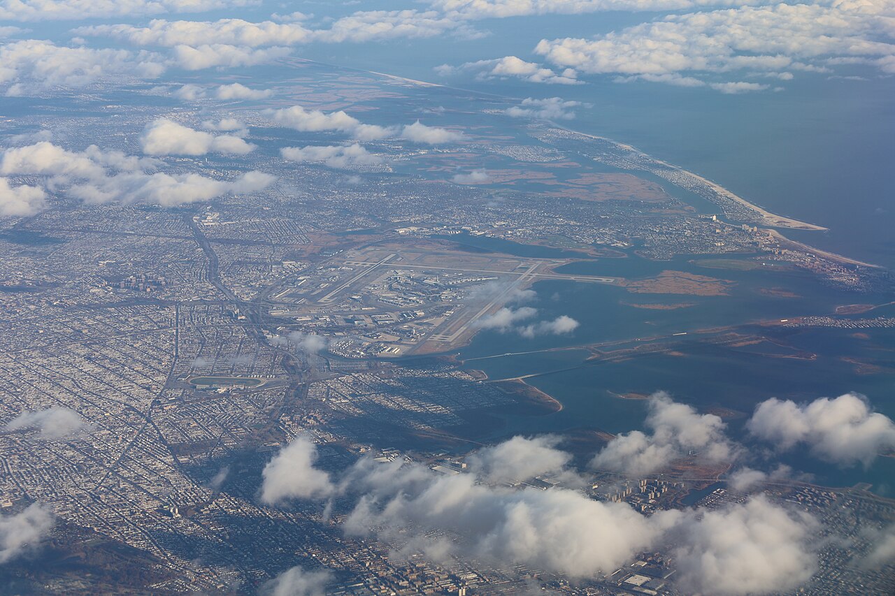 Aerial view of John F. Kennedy International Airport