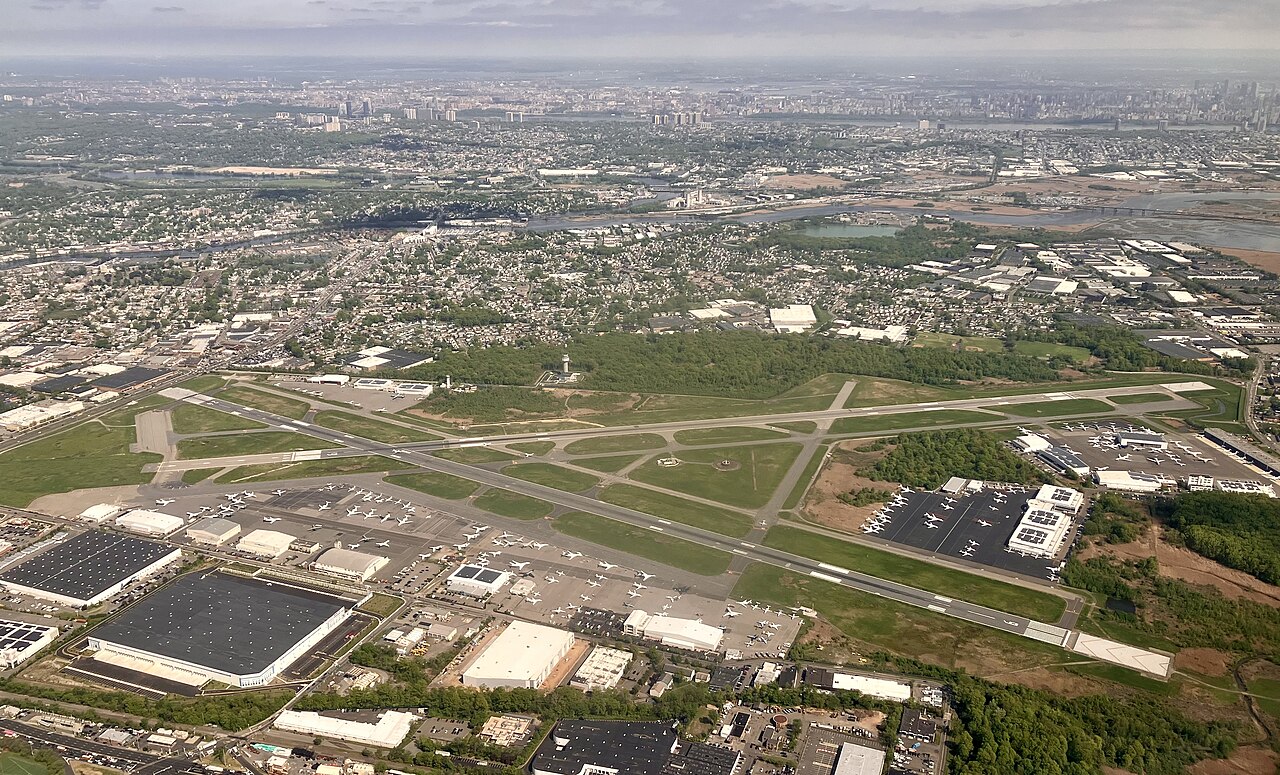 Aerial view of Teterboro Airport